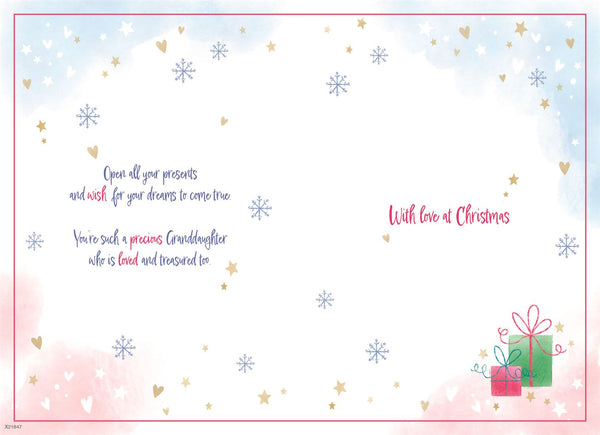 Granddaughter Christmas Card | Cute Penguin Design