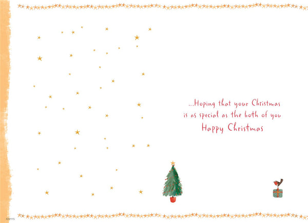 To a Great couple Christmas card- Highland cows