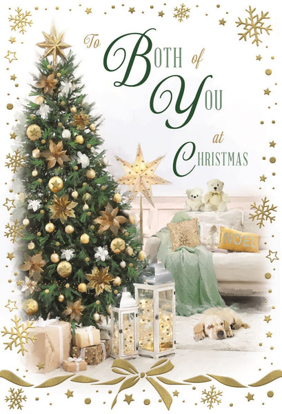 To Both of you Christmas card - festive home