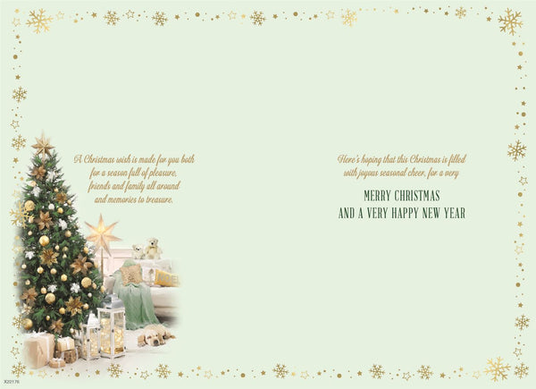 To Both of you Christmas card - festive home