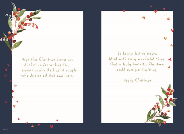 Both of you Christmas card - Cute snow couple