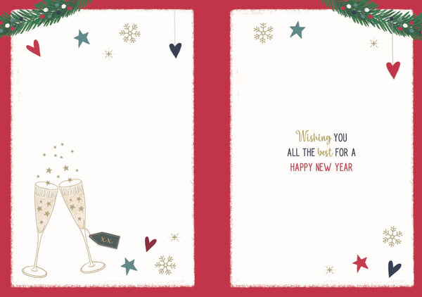 New year card- new year toast