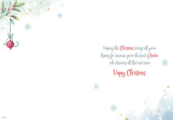 Auntie Christmas card- Christmas sleigh