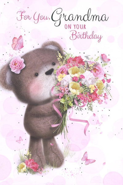Grandma birthday card - cute bear