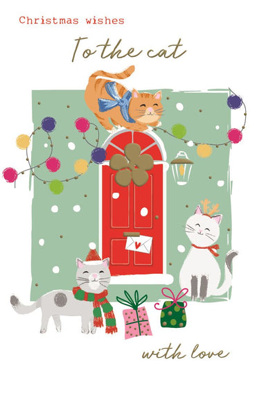 To the cat Christmas card - cute
