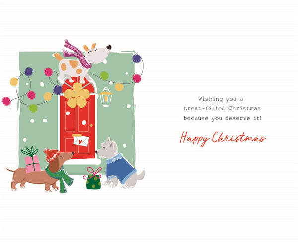 To the dog Christmas card - cute dog