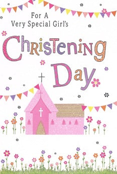 Christening card - special girl