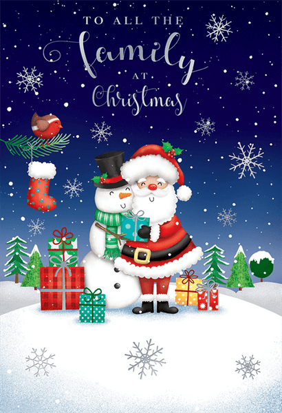 To all the family Christmas card- cute Santa