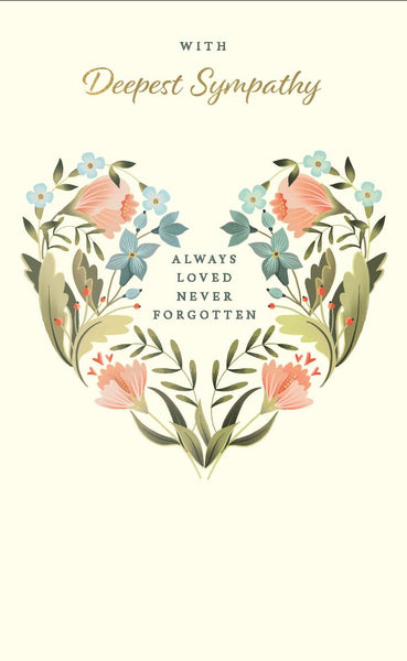 Sympathy card - never forgotten