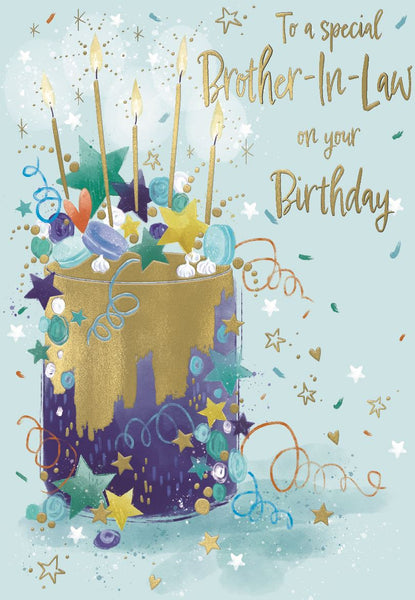 Brother in law birthday card - birthday cake