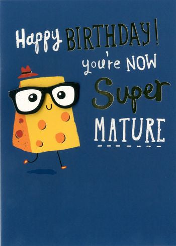 Funny birthday card - cheese pun