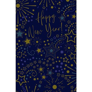 New year card- stars and fireworks