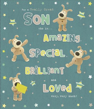 Boofle Son birthday card - amazing son