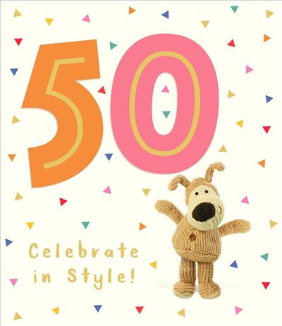 50th birthday card- Boofle