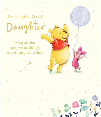 Daughter birthday card - Winnie the Pooh