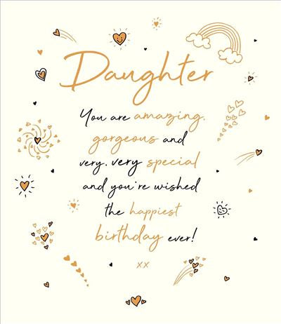 Daughter birthday card- amazing daughter