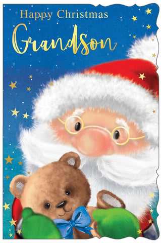 Grandson Christmas card - Father Christmas