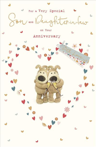 Son and Daughter in law anniversary card - Boofle