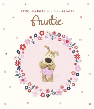 Auntie birthday card- Boofle