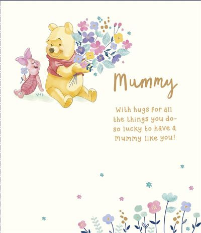 Mummy birthday card- cute Winnie the Pooh