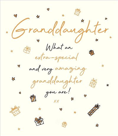 Granddaughter birthday card- special granddaughter