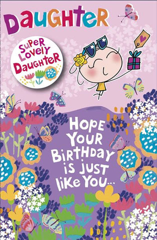 Daughter birthday card - With badge