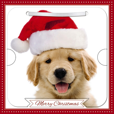 3D General Christmas card - cute Xmas puppy