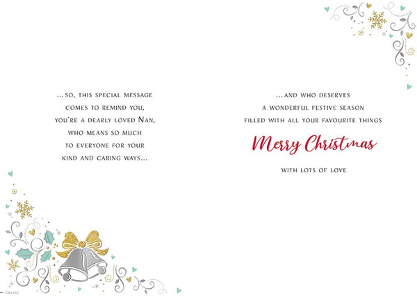 Nan Christmas card - Xmas flowers