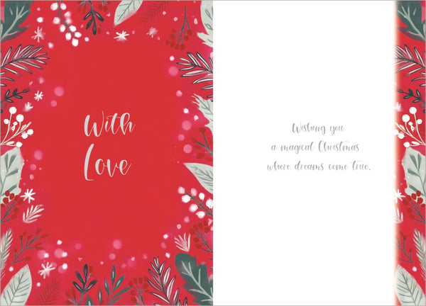 Friend Christmas card- Xmas flowers