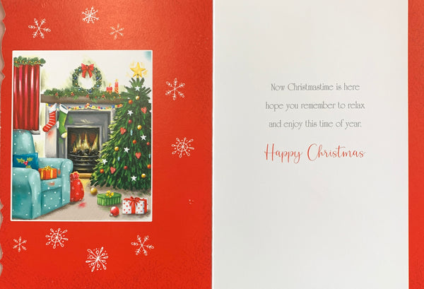 Friend Christmas card- cozy home