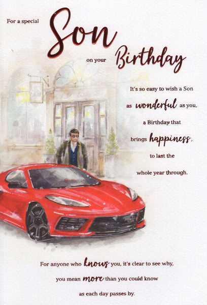 Son birthday card- sports car