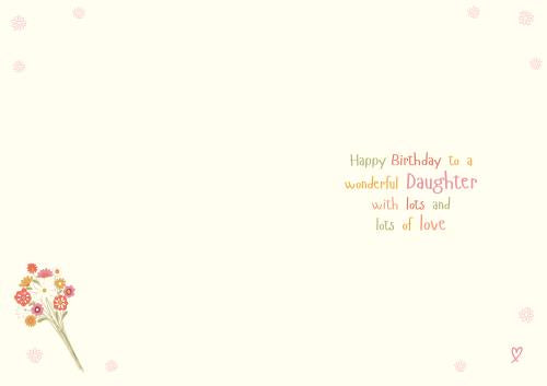 Daughter birthday card - cute Hun Bun rabbit