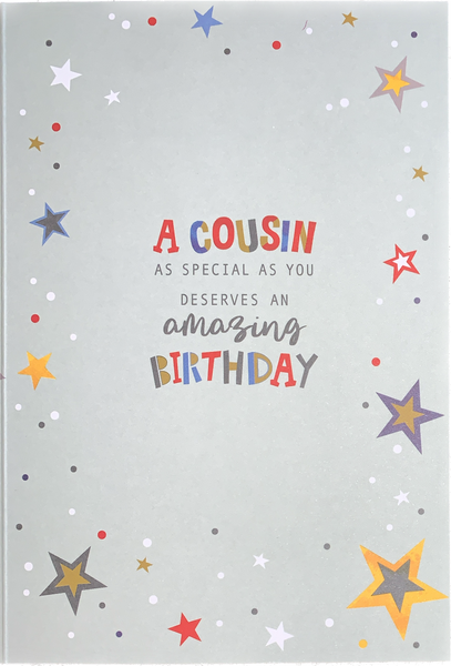 Cousin birthday card- Contemporary