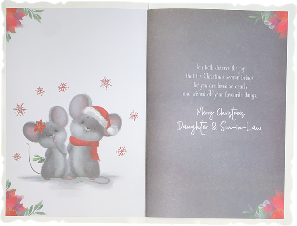 Daughter and Son-in-law Christmas card - cute mice