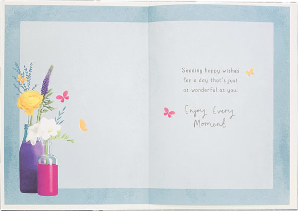 Friend floral birthday card- into the meadow
