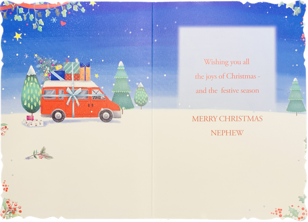 Nephew Christmas card - camper van
