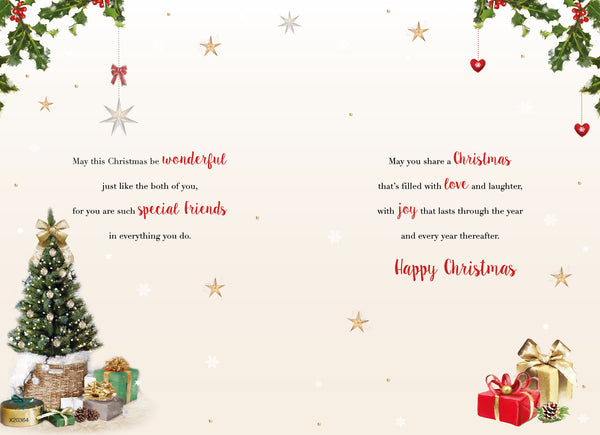 Special friends Christmas card - Christmas home