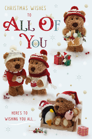 All of you Christmas card - festive cute bears