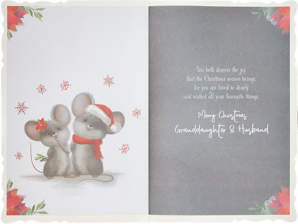 Granddaughter and Husband Christmas card - cute mice