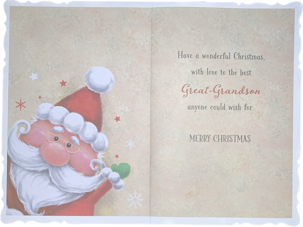 Great Grandson Christmas card - Father Christmas