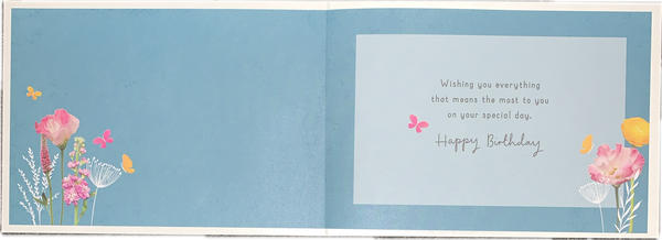 Birthday card for her into the meadow