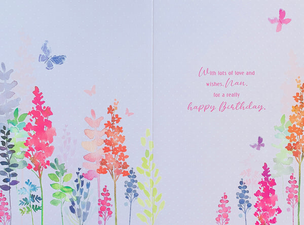 Nan birthday card presents and flowers