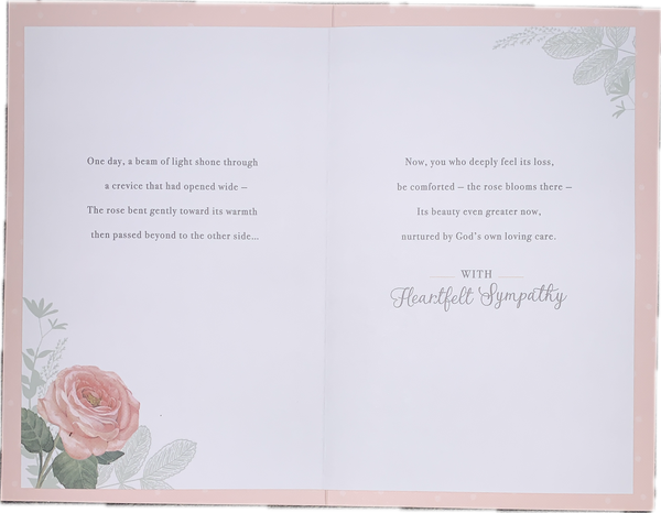 Sympathy card- the rose beyond the wall