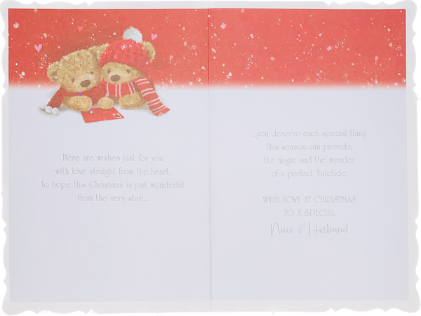 Niece and Husband Christmas card - cute bears