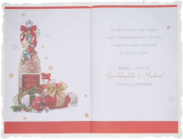 Granddaughter and Husband Christmas card - Xmas gifts