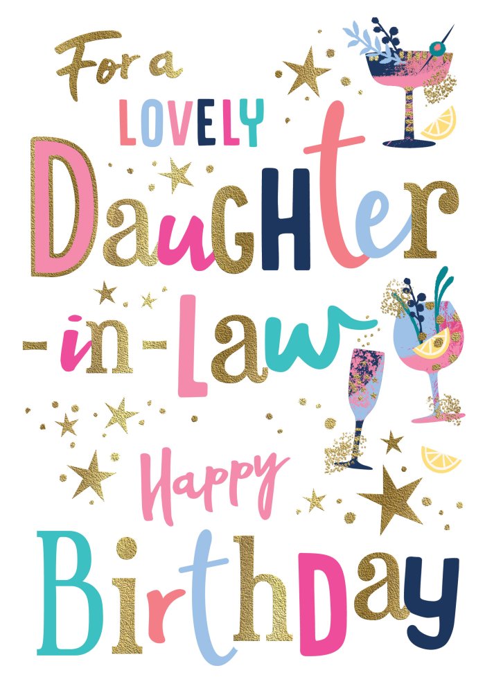 Daughter in law birthday card sparkling drinks Cards Through The