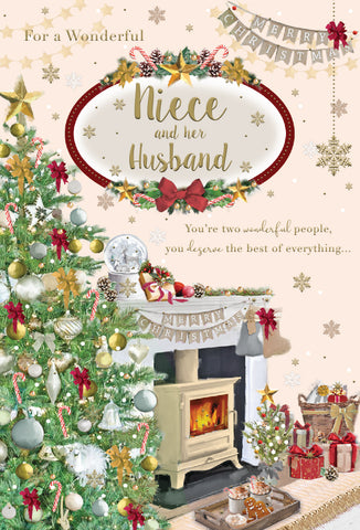 Niece and Husband Christmas card - Xmas tree