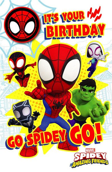 Spidey and friends birthday card