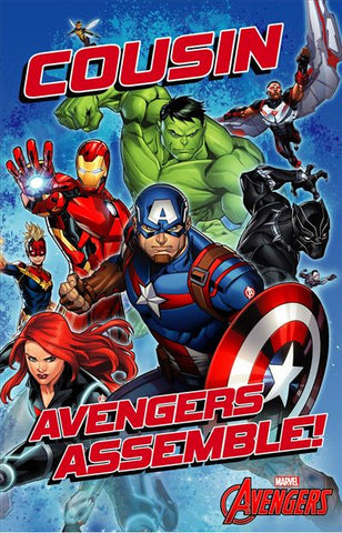 Cousin birthday card - Marvel Avengers