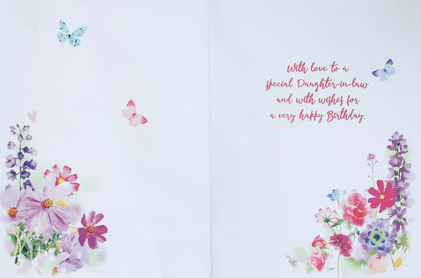 Daughter in law birthday card - flowers